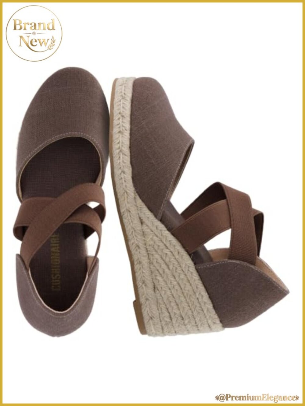 CUSHIONAIRE Chica Espadrille Wedge Sandals Women Closed Toe Slip On